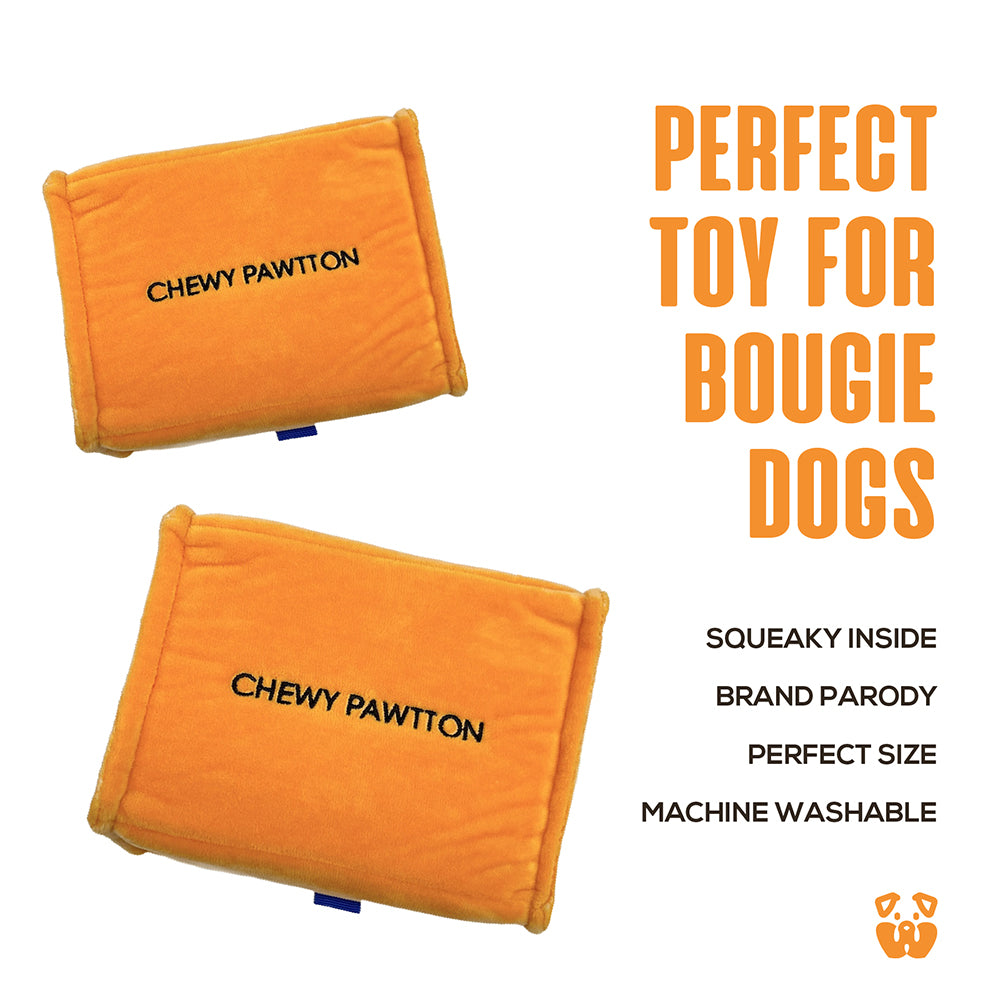 Luxury Paws: Parody Chewy Vuiton Designer Plush Dog Toys